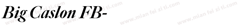 Big Caslon FB字体转换